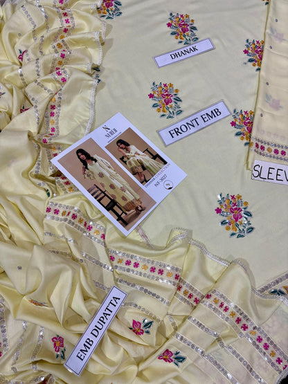 NUREH LUXURY DHANAK COLLECTION 3PC HIT CODE