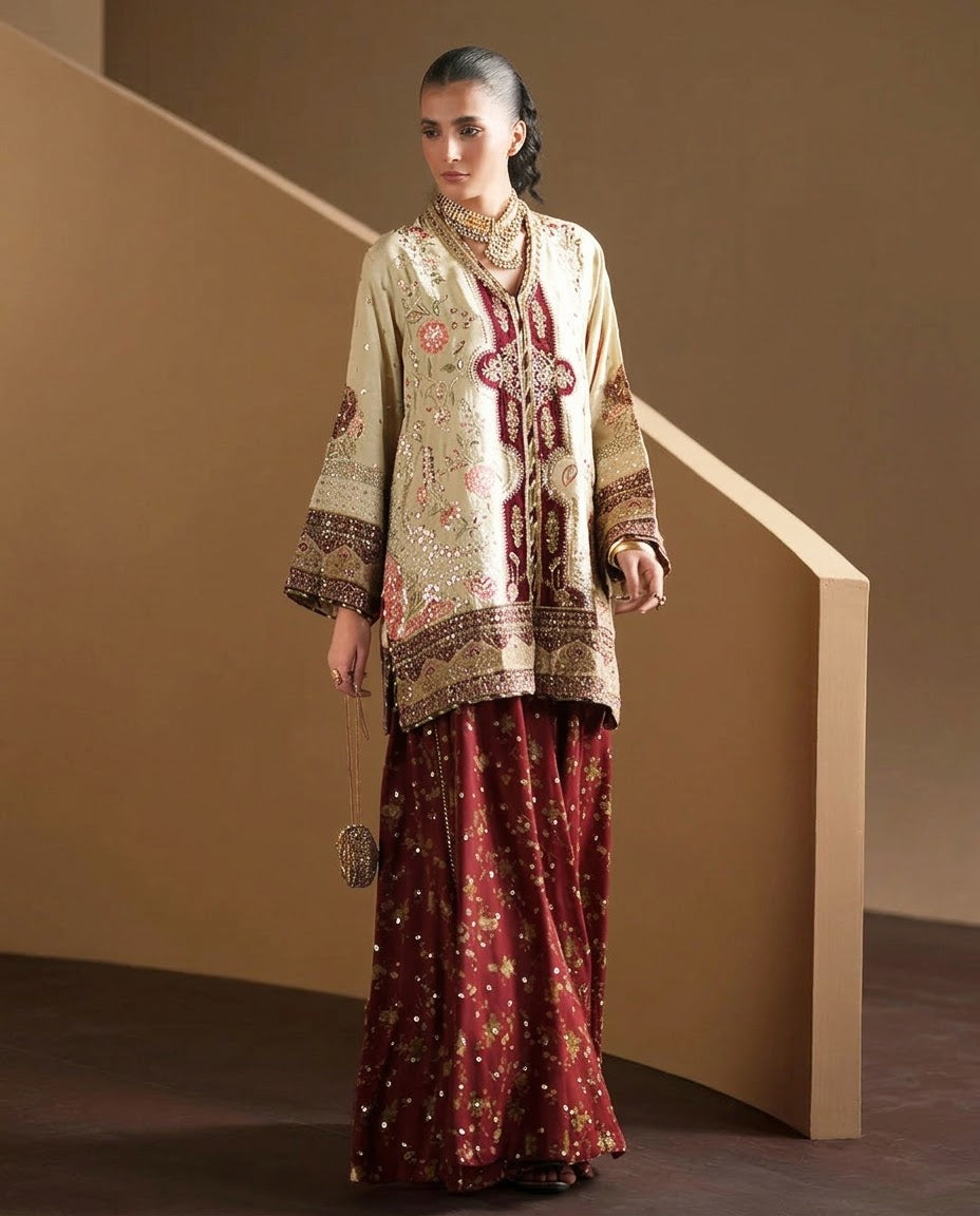 Ethnc Silk Embroided 2-Piece Hit Code E-1213