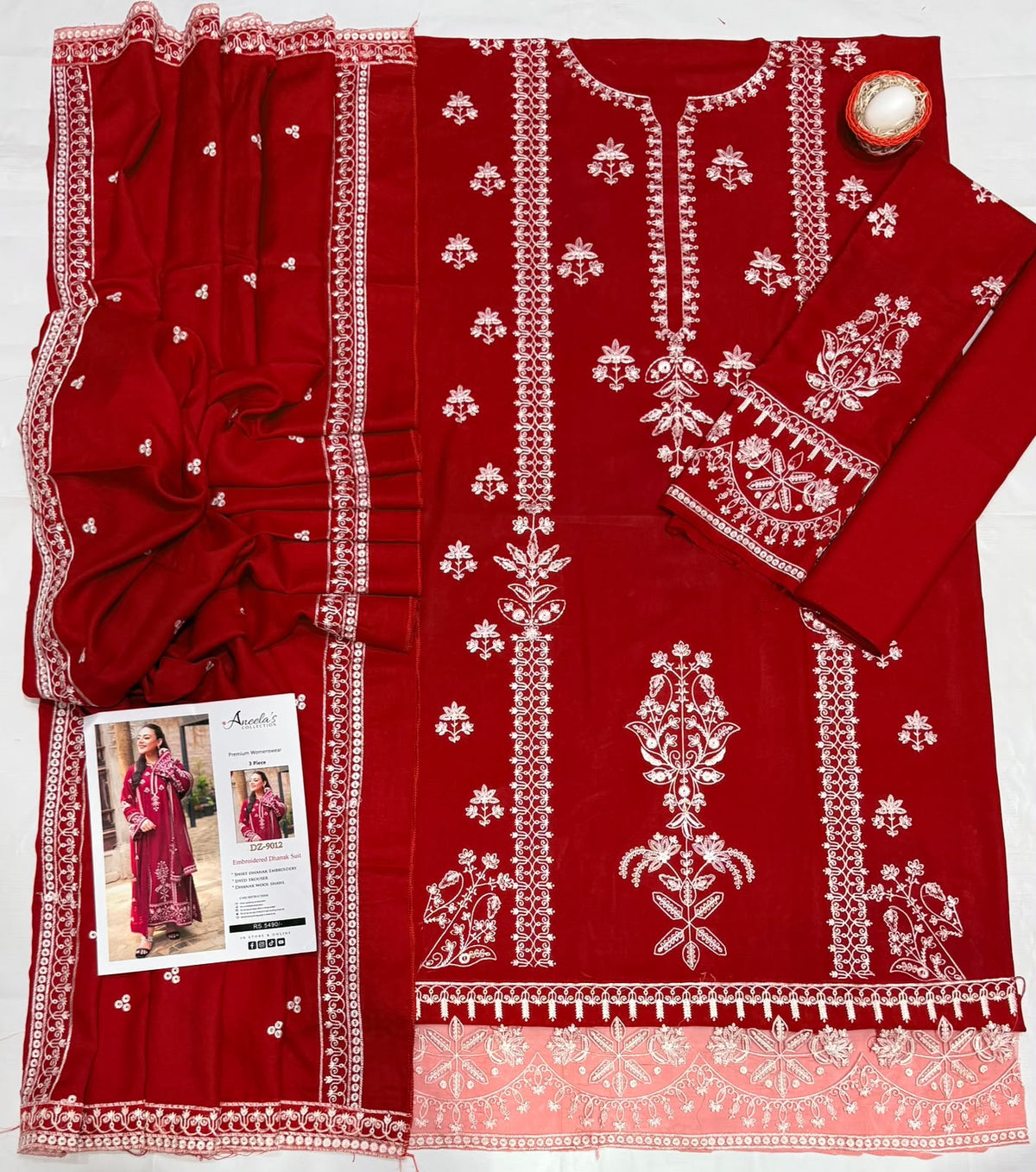 ANEELAS DHANAK COLLECTION 3PC HIT CODE 9012