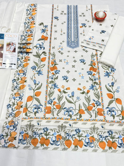 QALAMKAR LUXURY DHANAK COLLECTION 3PC HIT CODE 9050