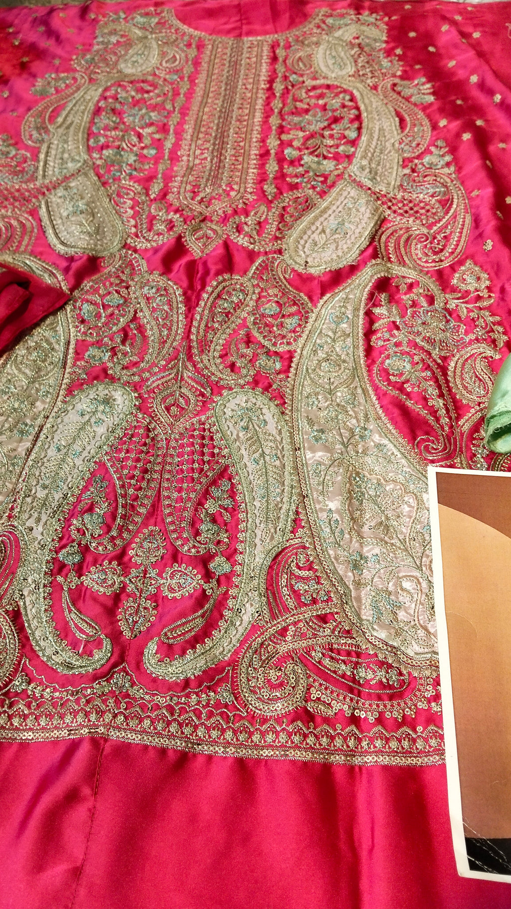 Ethnic Embroided Silk 2pc Hit Code with Farshi Shalwar
