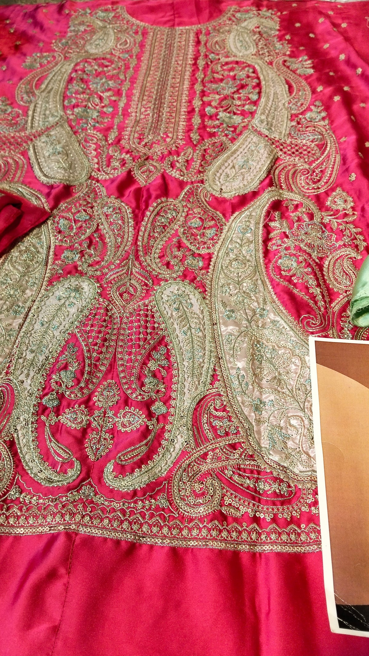 Ethnic Embroided Silk 2pc Hit Code with Farshi Shalwar