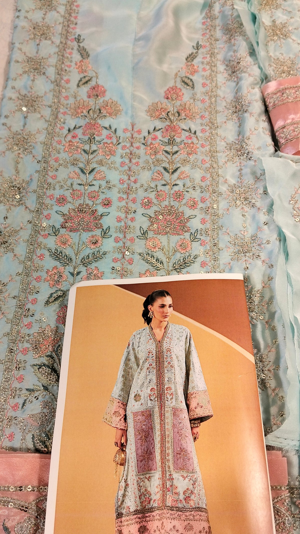 Ethnic Hit code silk print 2pc