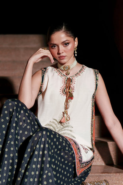 ETHNIC KAFTAN STYLE LUXURY SILK COLLECTION 2PC CODE 7025