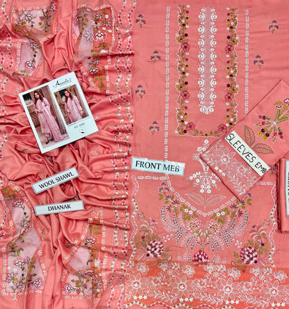 ANEELAS DHANAK COLLECTION 3PC HIT CODE