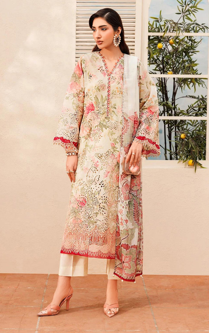 Barooque Silk Embroided 3Pc Hit Code UF4401 A