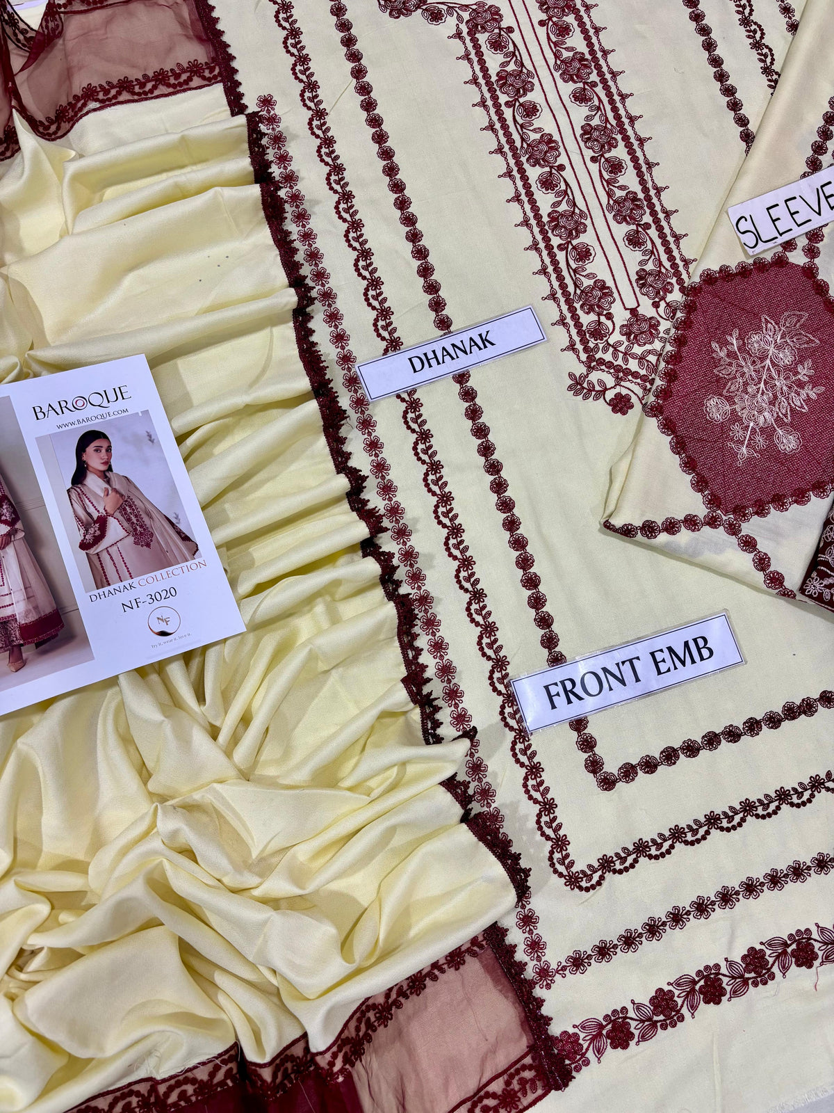 BAROQUE DHANAK COLLECTION 3PC HIT CODE