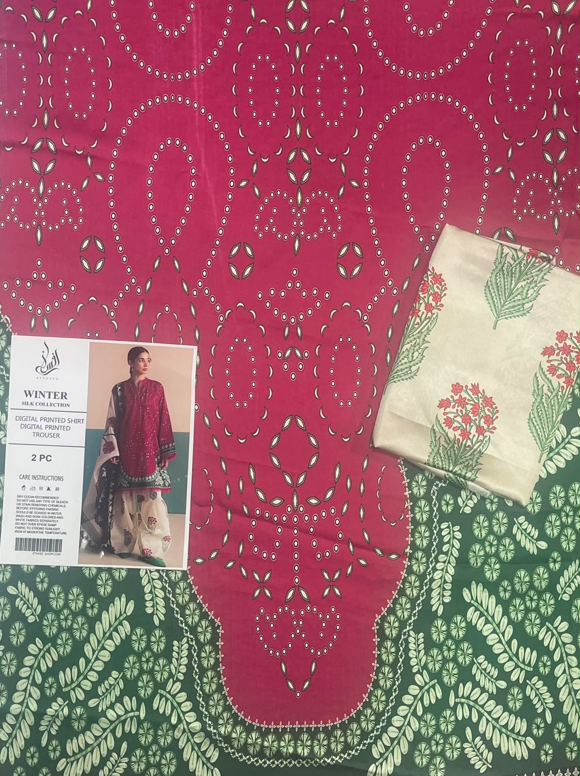 AFSANAH SILK PRINT 2PC