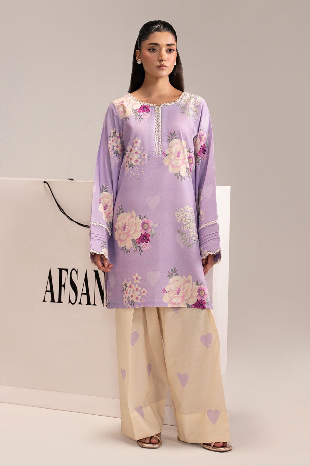 AFSANAH SILK PRINT 2PC HIT CODE