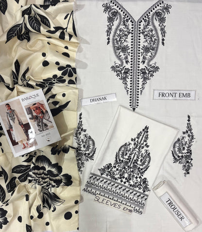 BAROOQUE LUXURY DHANAK COLLECTION 3PC HIT CODE