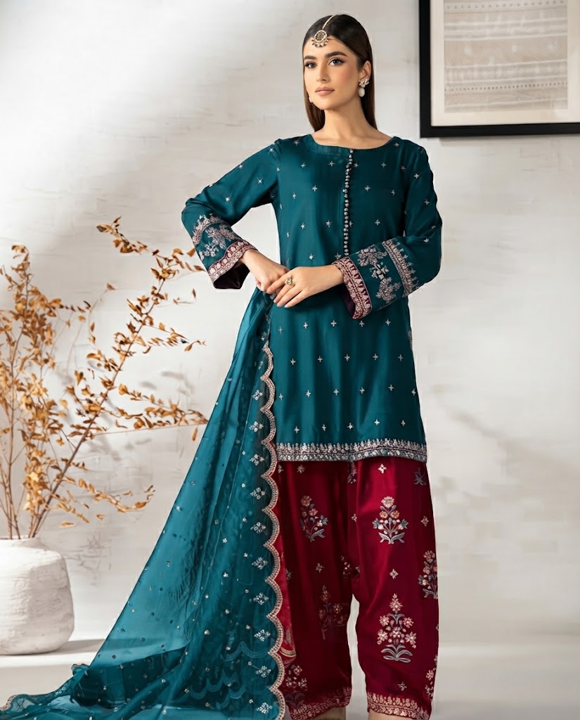 Maria.B Silk Print 3PC Dress – Silk Print Folder