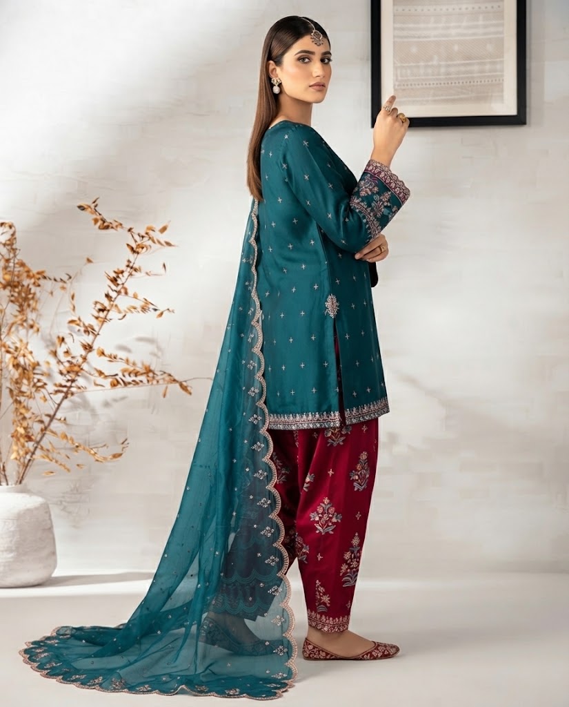 Maria.B Silk Print 3PC Dress – Silk Print Folder