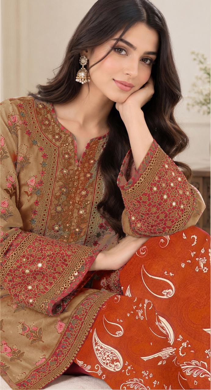 MARIA.B DHANAK COLLECTION 3PC HIT CODE