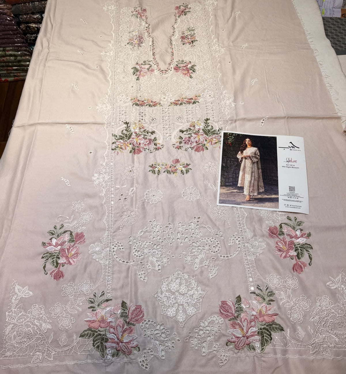 ELAF LUXURY DHANAK COLLECTION 3PC HIT CODE