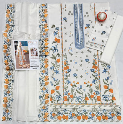 QALAMKAR LUXURY DHANAK COLLECTION 3PC HIT CODE 9050