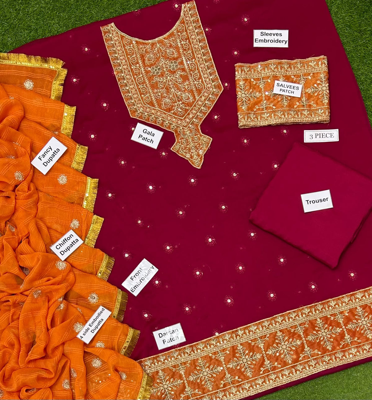 ZANIB CHOTTANI FANCY COLLECTION 3PC HIT CODE