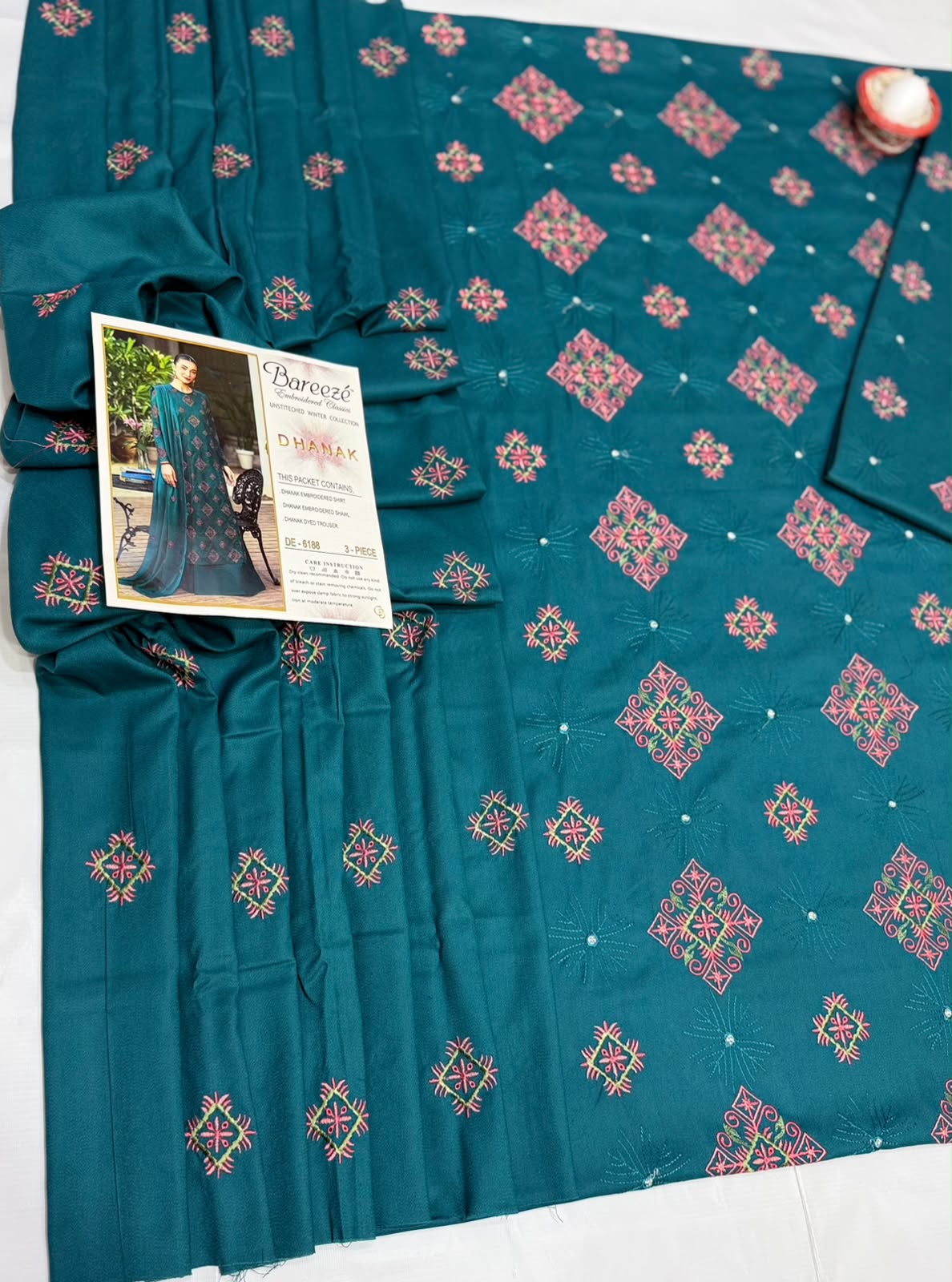 BAREEZE LUXURY DHANAK COLLECTION 3PC HIT CODE 6188