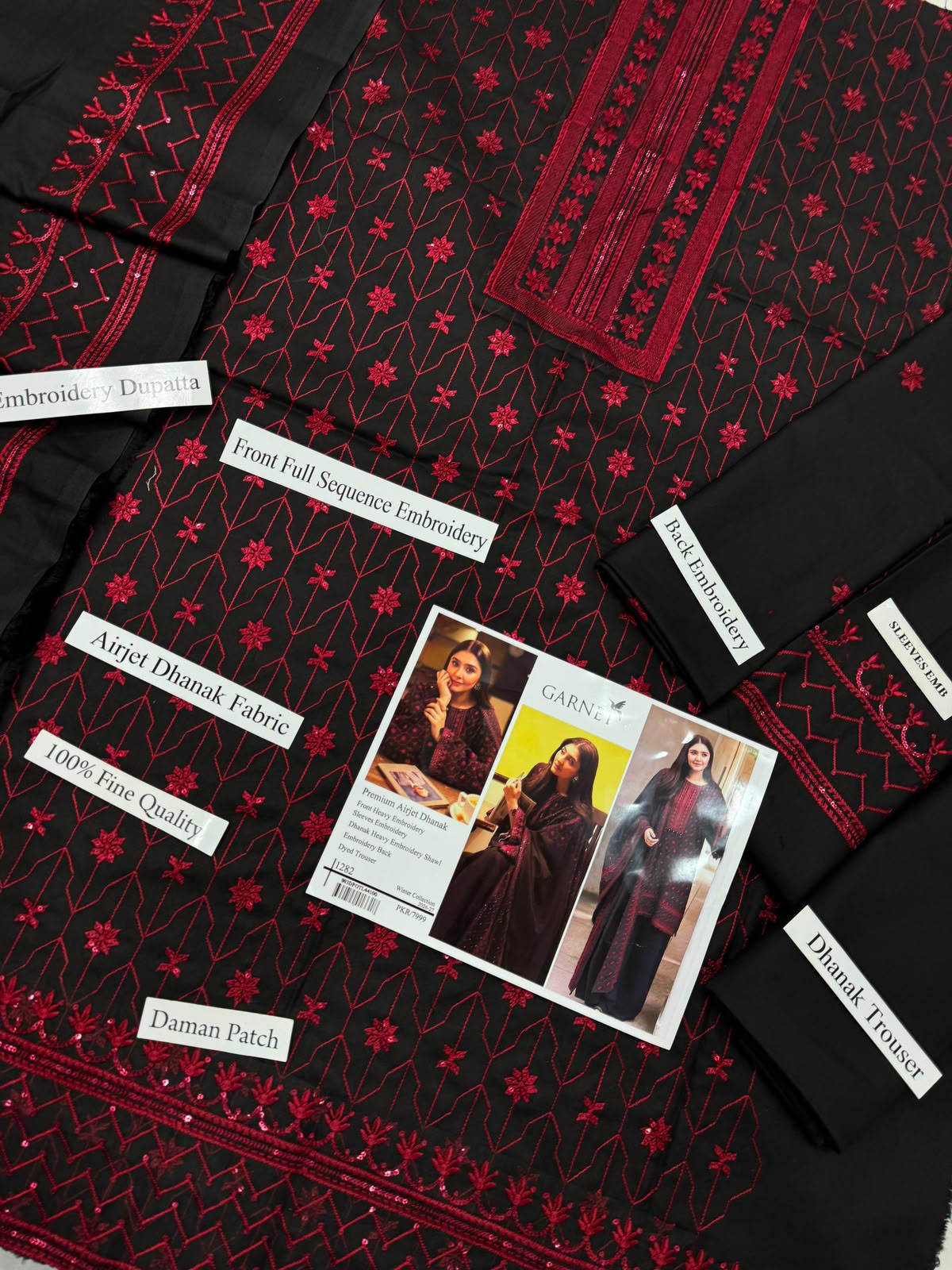 ANEELAS DHANAK COLLECTION 3PC HIT CODE