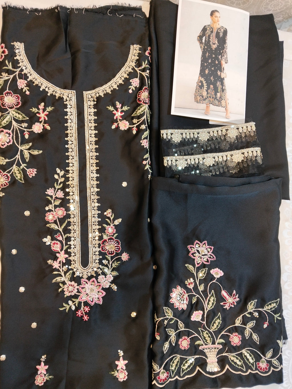 Ethnc Kaftan Style Black 2pc Hit Code D01