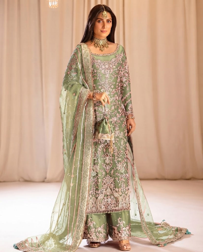 Tabiya Raw Silk 3PC Dress – Raw Silk | Wedding Wear