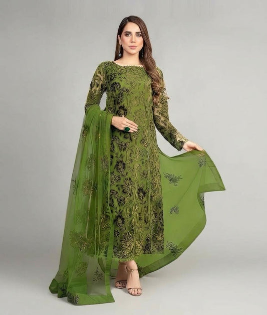 BAREEZE LUXURY DHANAK COLLECTION 3PC HIT CODE 7623