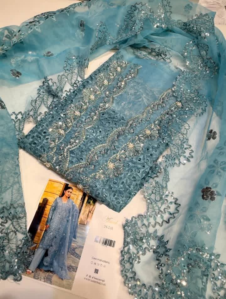 Laila Mishra Organza 3PC Fancy Dress – Wedding Wear Folder