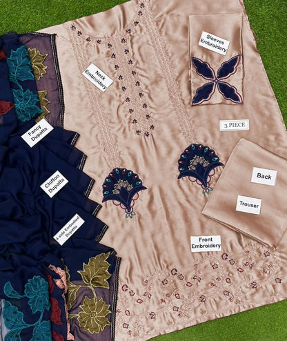 FAIZA REHMAN LUXURY SILK PRINT COLLECTION 3PC HIT CODE