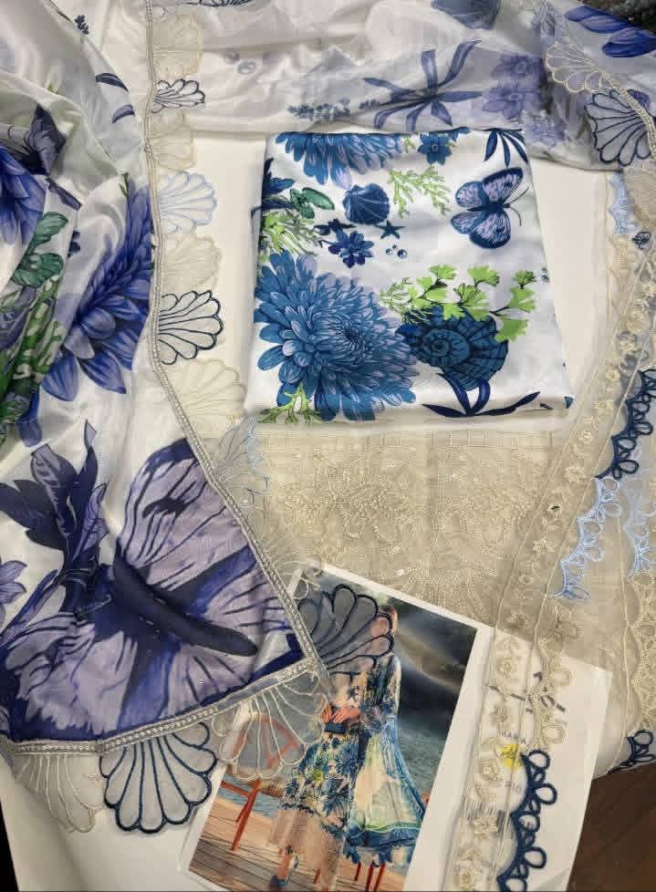 Maria.B Silk Print 3PC Suit – Premium Silk Print Folder