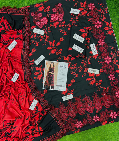 MARIA.B LUXURY LINEN PRINT COLLECTION 3PC HIT CODE