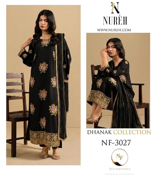 NUREH LUXURY DHANAK COLLECTION 3PC HIT CODE