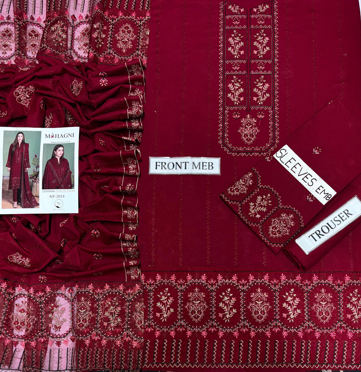 MOHAGNI WINTER DHANAK COLLECTION 3PC HIT CODE
