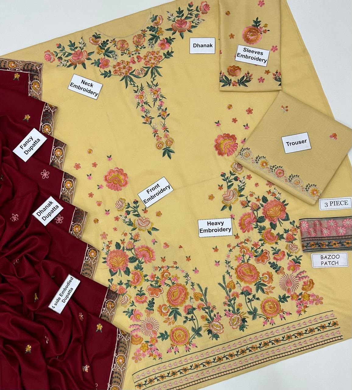 HUSSAIN REHAR LUXURY DHANAK COLLECTION 3PC HIT CODE