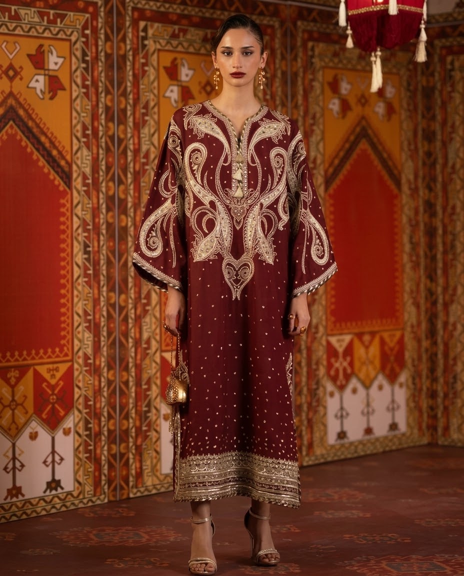 Ethnic Embroided Micro Velvet mehron 2pc Hit Code