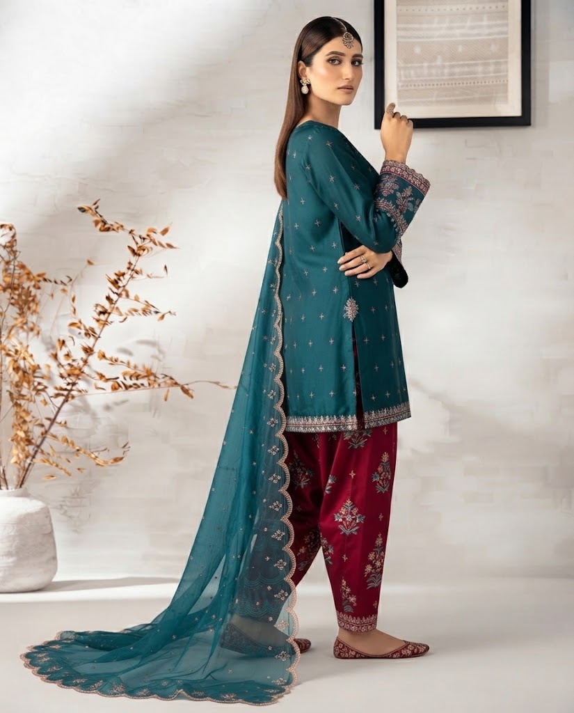 Maria.B Silk Print 3PC Dress – Silk Print Folder