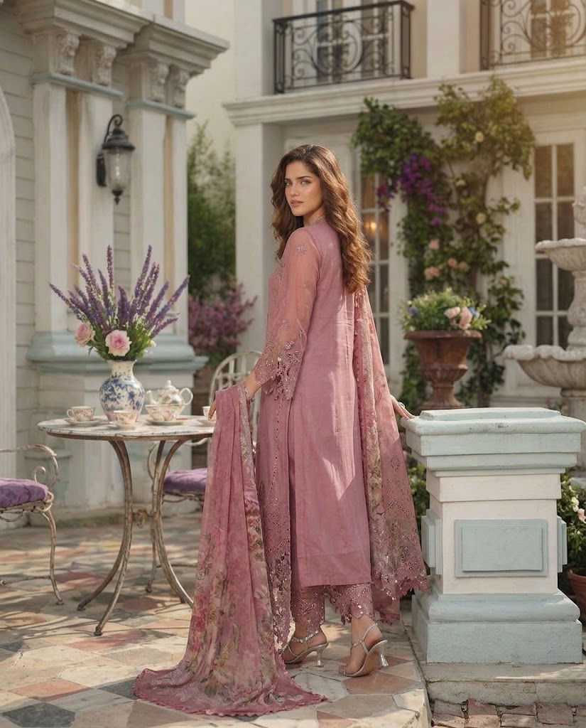 Maria.B Dhanak Fabric 3PC Winter Suit – Hit Code