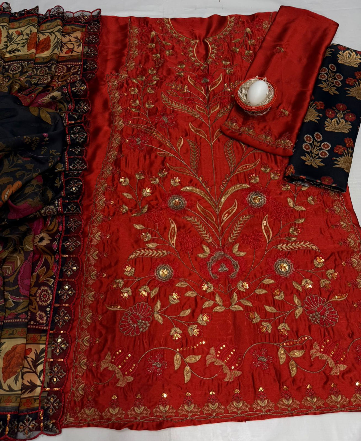 ETHNIC LUXURY SILK COLLECTION 3PC HIT CODE 
243