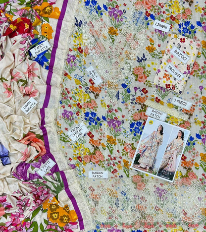 MARIA.B CHERRY LINEN PRINT COLLECTION 3PC HIT CODE