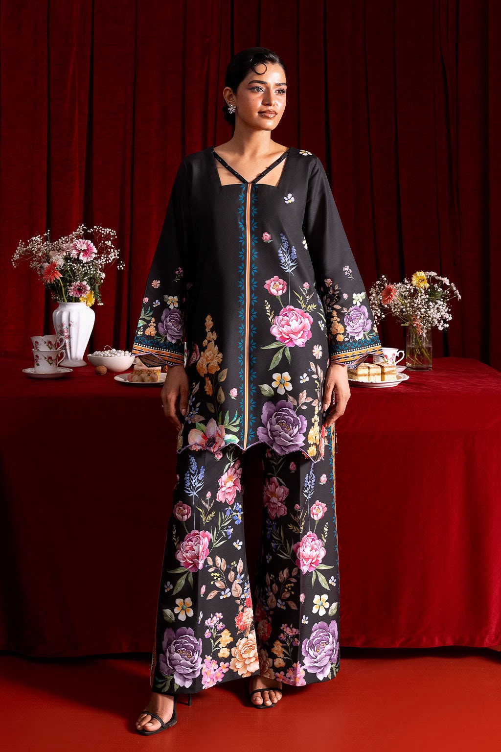 AFSANAH SILK PRINT 2PC