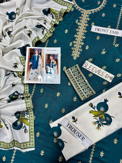 PREET PRET LUXURY DHANAK COLLECTION 3PC HIT CODE
