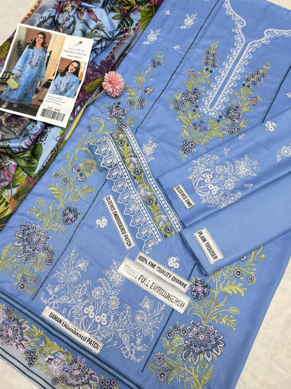 QALAMKAR LUXURY DHANAK COLLECTION 3PC HIT CODE 480