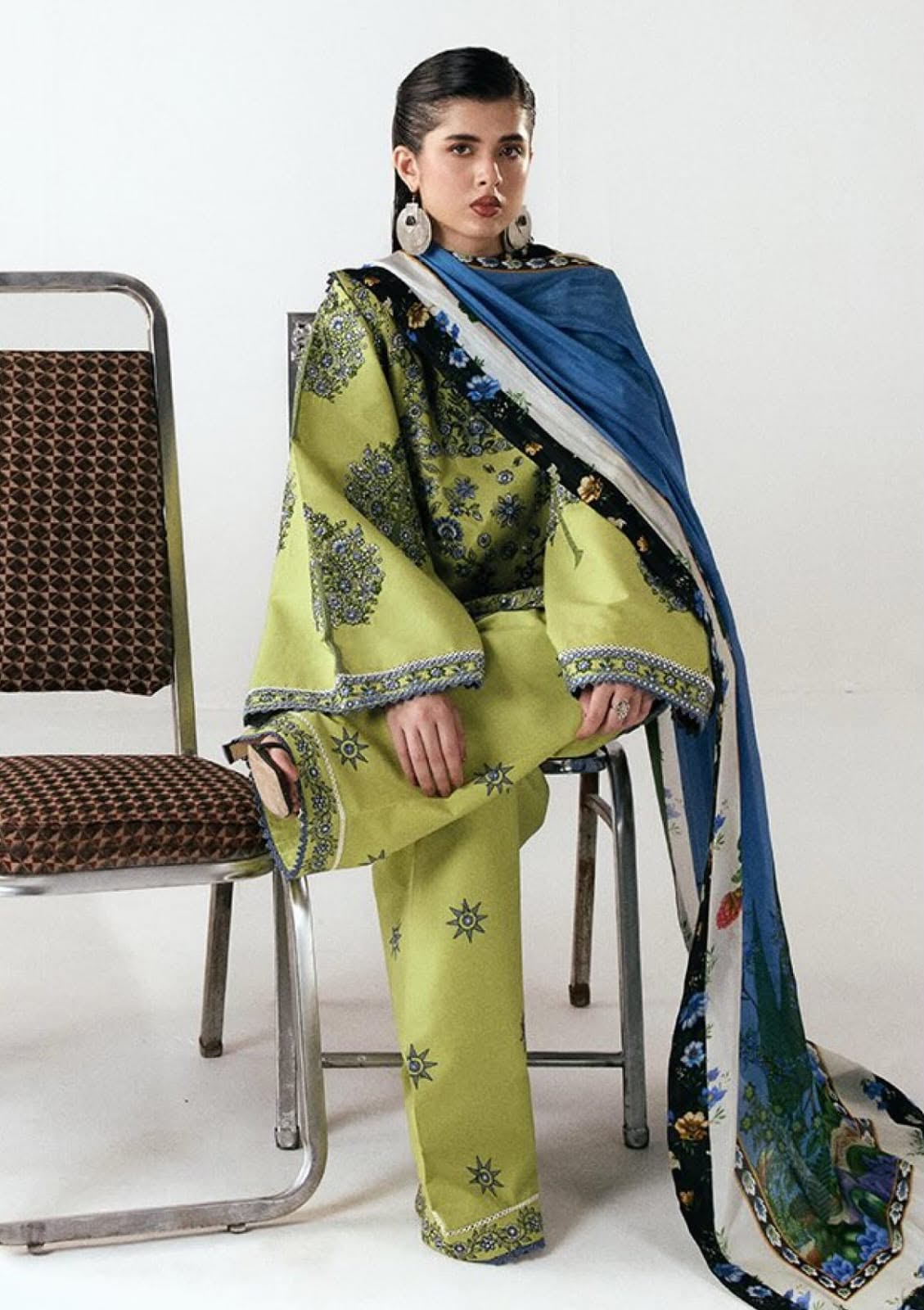 HUSSAIN REHAR JUGNU LUXURY DHANAK COLLECTION 3PC HIT CODE 4156