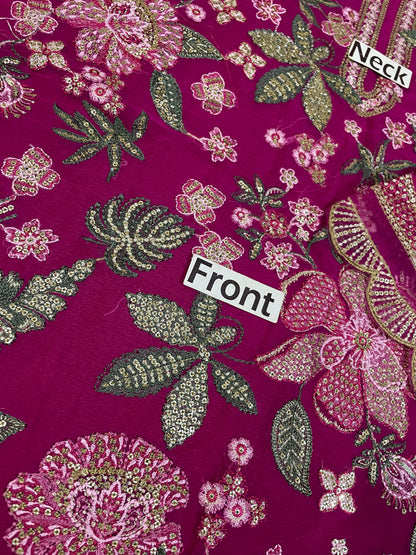 Jazmin Chiffon* Embroidered Unstitched Collection 3pc