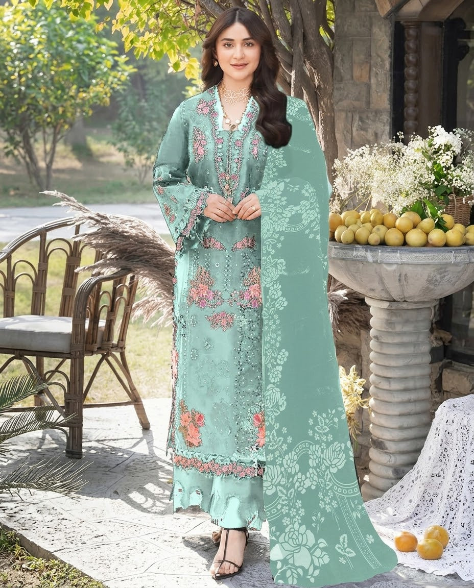 Elaf Embroided Dhanak Vs Plachi Shwal 3Pc Hit Code ELY 02-B