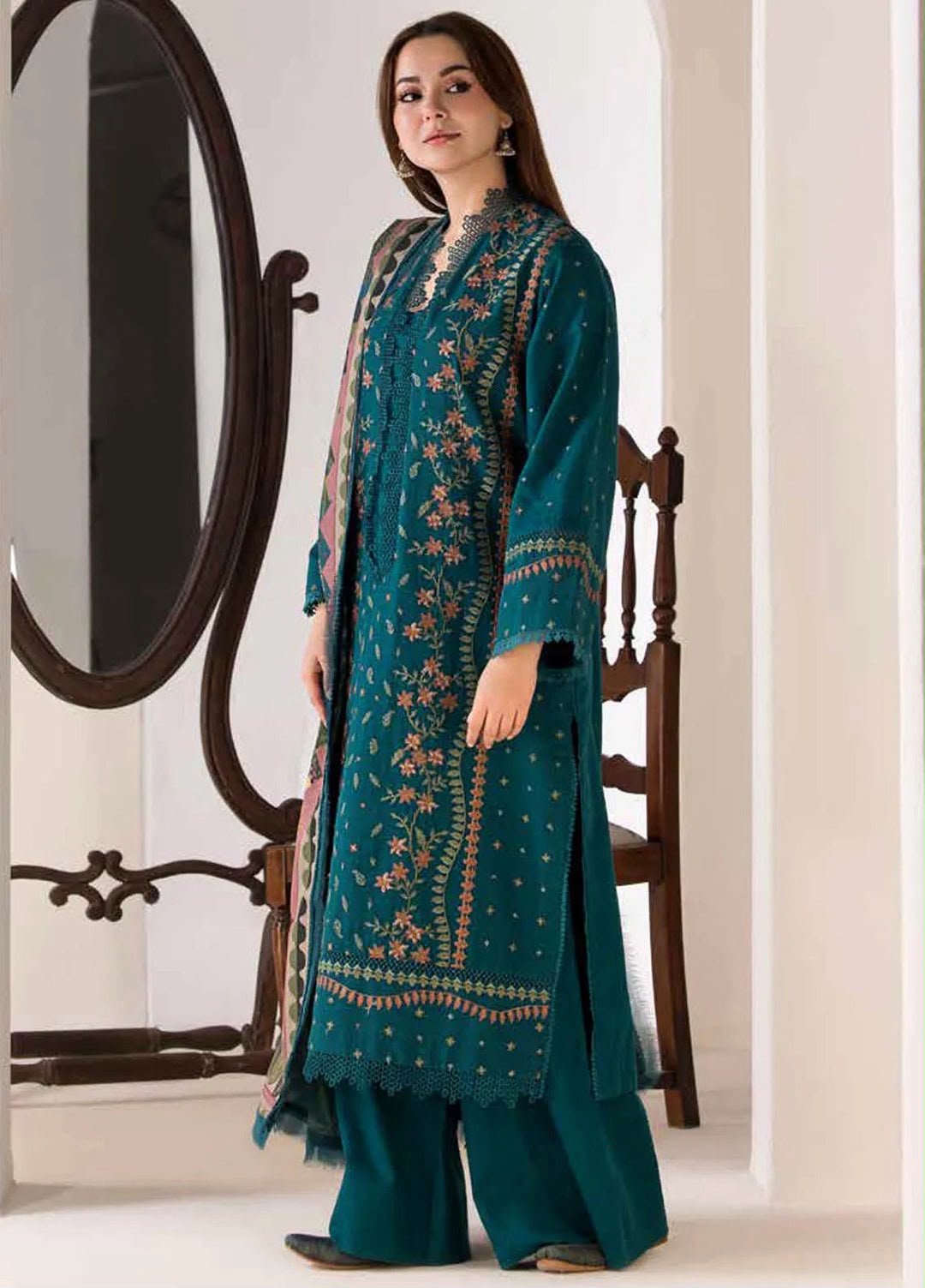 SOBIA NAZIR LUXURY DHANAK COLLECTION 3PC HIT CODE 3052