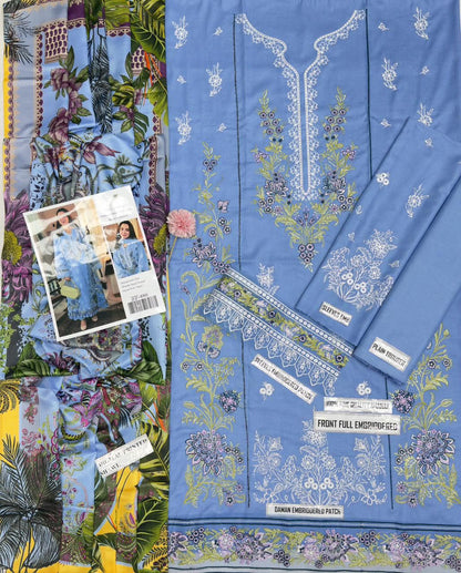 QALAMKAR LUXURY DHANAK COLLECTION 3PC HIT CODE 480