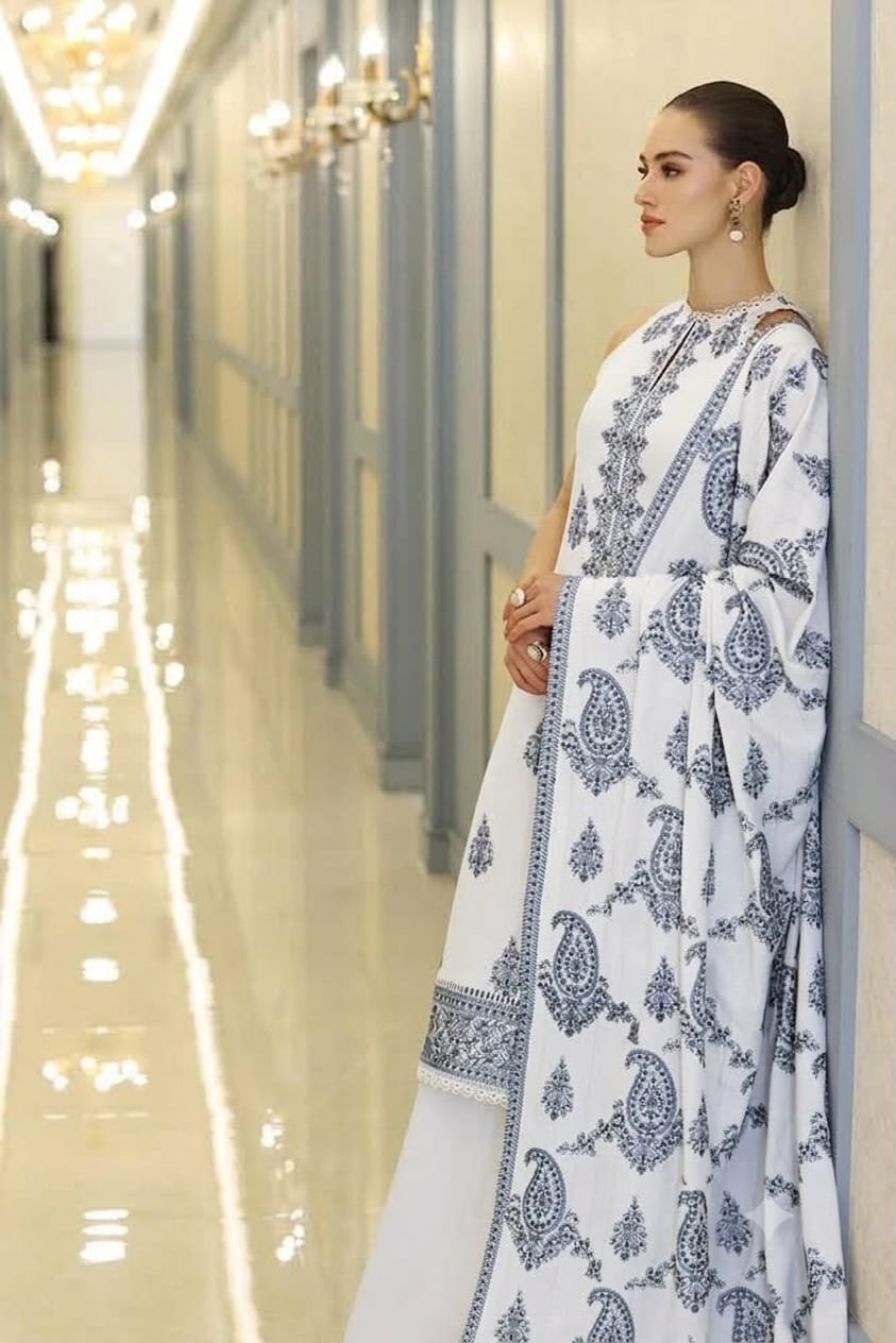 BAREEZE Luxury Dhanak Collection 3PC – Hit Code