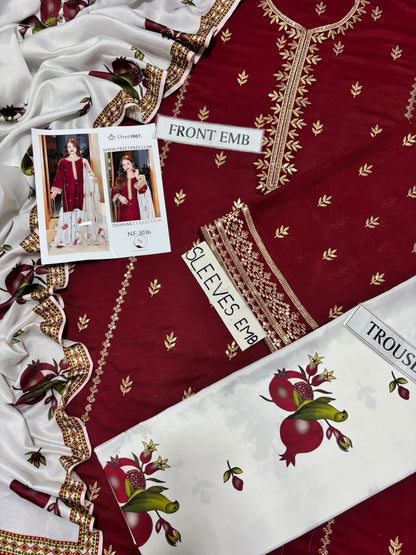 PREET PRET LUXURY DHANAK COLLECTION 3PC HIT CODE