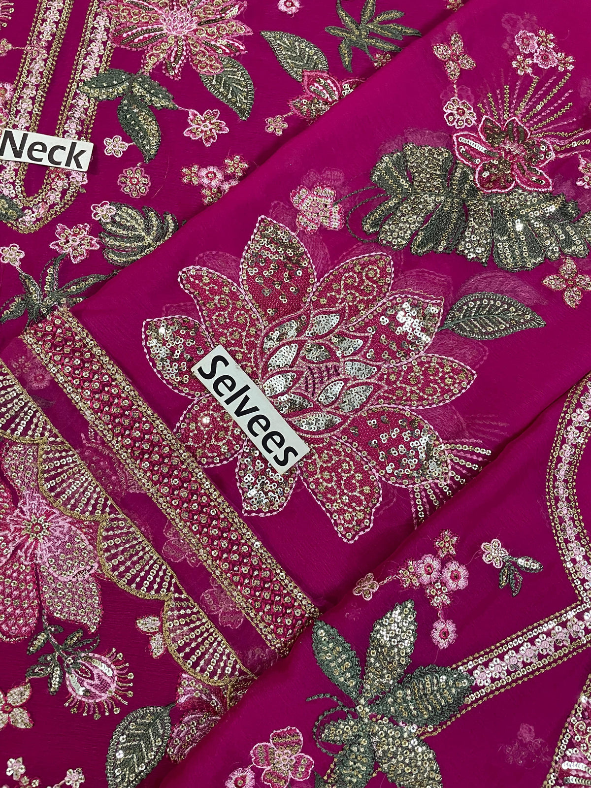 Jazmin Chiffon* Embroidered Unstitched Collection 3pc