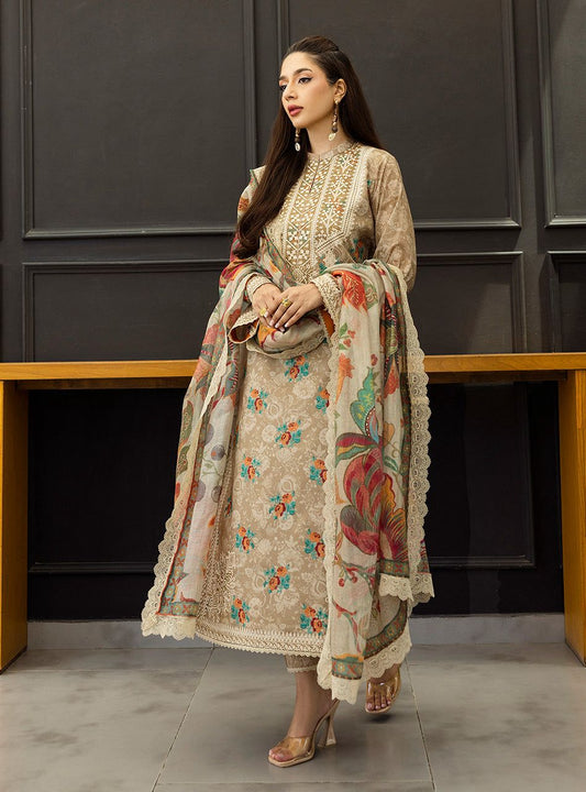 BAROOQUE LINEN PRINT COLLECTION 3PC HIT CODE