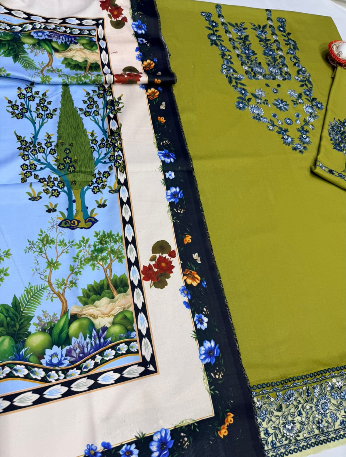HUSSAIN REHAR JUGNU LUXURY DHANAK COLLECTION 3PC HIT CODE 4156